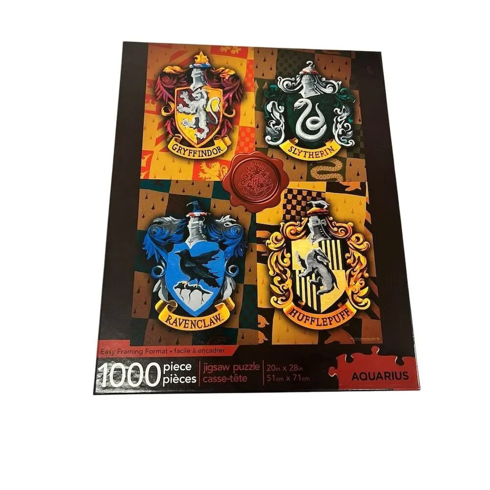 Harry Potter House Crests 1000-Piece Jigsaw Puzzle by Aquarius